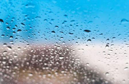 Raindrops on the windshieldの写真素材