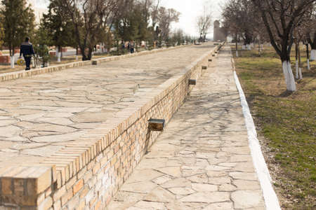 Tourists in Turkestan, South Kazakhstan
