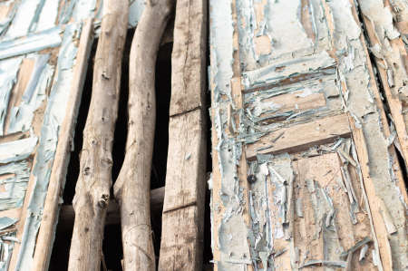Old paint on a wooden door