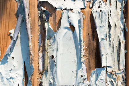 Old paint on a wooden doorの写真素材