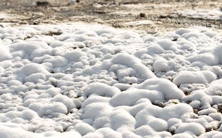 snow on the ground in natureの写真素材