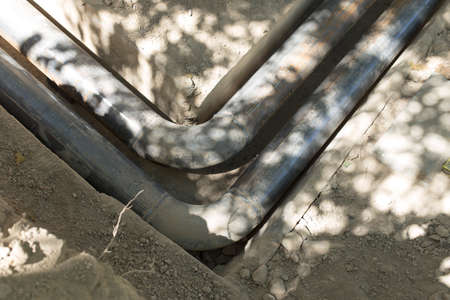 Replacement of the city water supply systemの写真素材