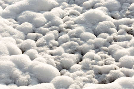 snow on the ground in natureの写真素材