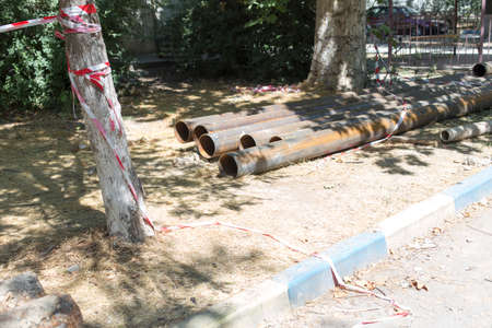 Replacement of the city water supply systemの写真素材