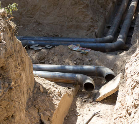 Replacement of the city water supply systemの写真素材