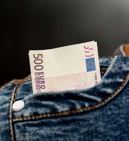 five hundred euros in his pocket jeans