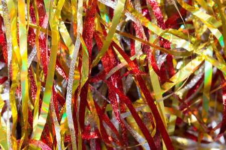 Multicolored shiny Christmas garlandの写真素材