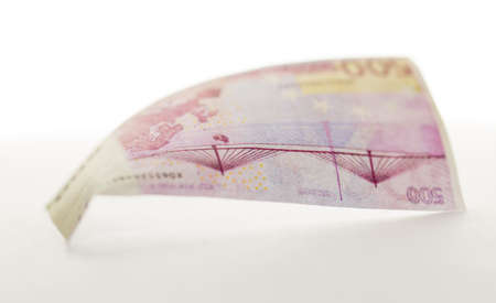 five hundred euros on a white background