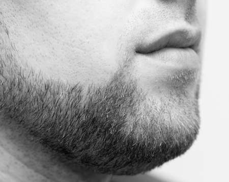 male beard close-upの写真素材