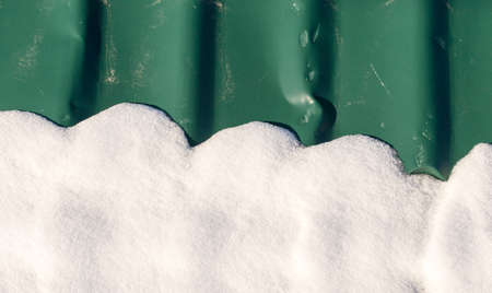 melting snow on the roof