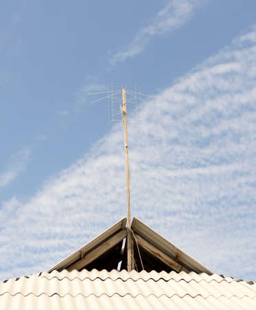 aerial on the roofの写真素材