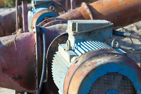 pump on the river for pumping waterの写真素材