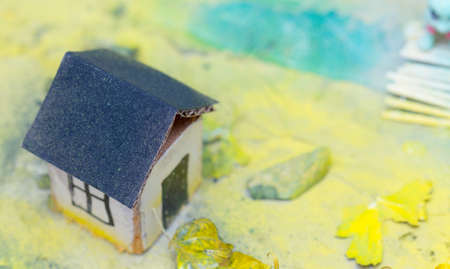 handmade from the autumn theme for the kindergartenの写真素材