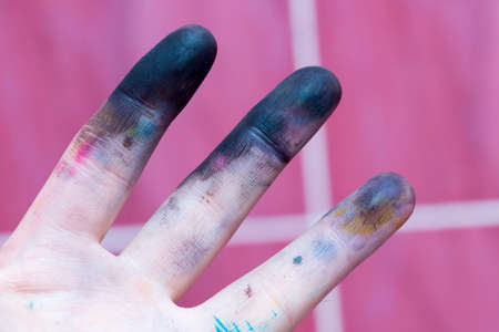 dirty handの写真素材