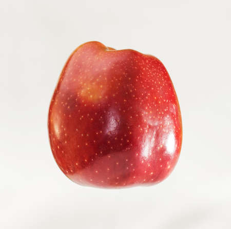 red apple on a white backgroundの写真素材