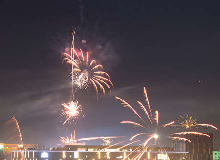 New Year with fireworks
