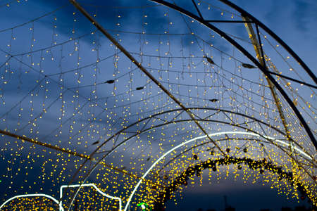 bokeh night lightsの写真素材