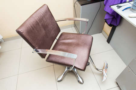 armchair hair salon in the salonの写真素材