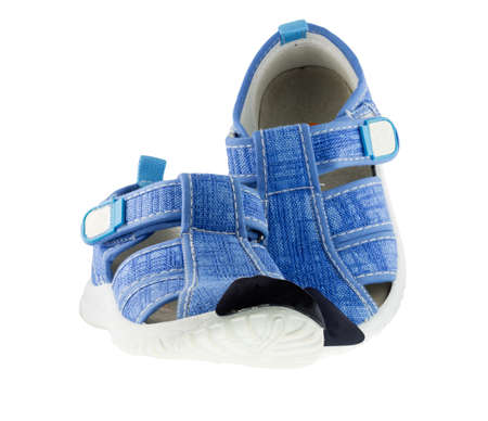 children's shoes isolated on white backgroundの写真素材