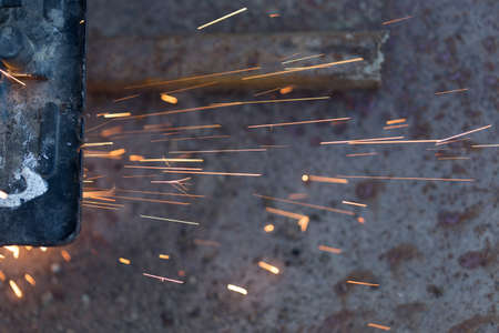 spark on a black background