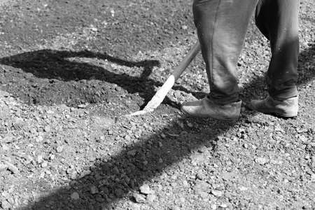 road repair, dry asphalt waste