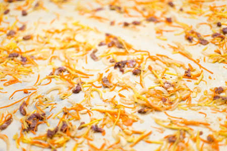 Khanum. How to cook khalum. Dishes from Uzbek cuisineの写真素材