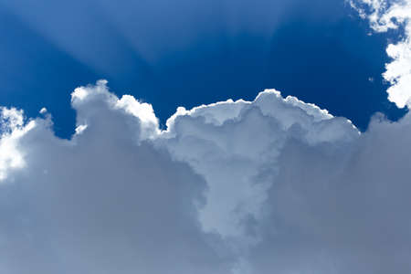 Beautiful beam of light and the clouds. The divine sky