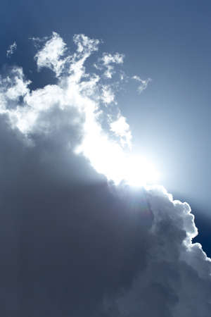 Beautiful beam of light and the clouds. The divine sky
