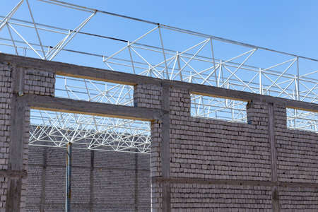 modern building roof under blue sky