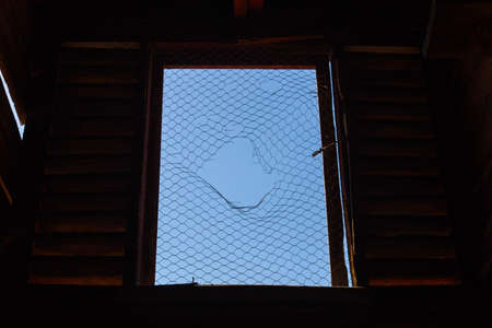 old roof from the inside