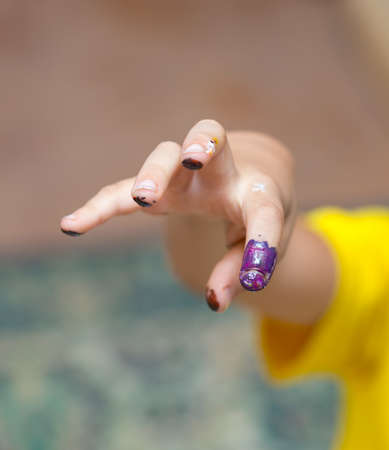 children draw and playの写真素材