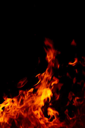 Flame of fire on a black background