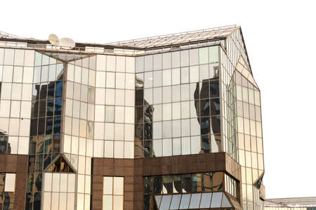 New block of modern glass apartments or officeの写真素材