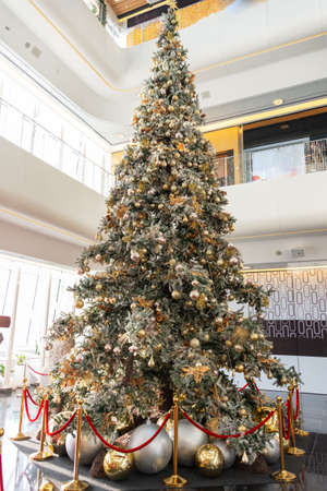 Christmas tree in the supermarketの写真素材