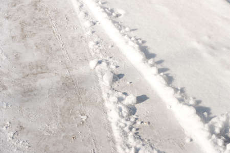 Background of fresh snow textureの写真素材