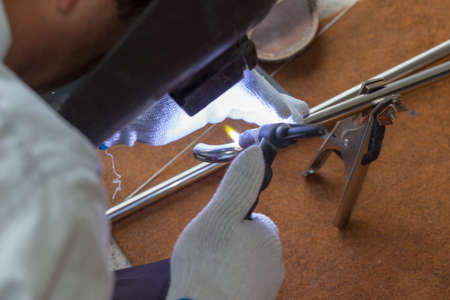 work with argon welding