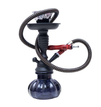Black Hookah on a white background