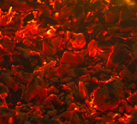 abstract background of burning coalsの写真素材