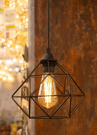 Decorative bulbs in vintage style Edisonの写真素材