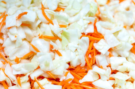 cooking cabbage saladの写真素材