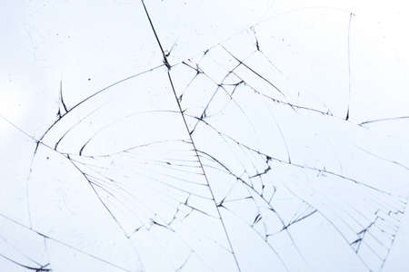 Broken glass on white background , texture backdrop object designの写真素材