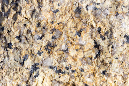 Stone surface of a dark yellow sandstone, background, textureの写真素材