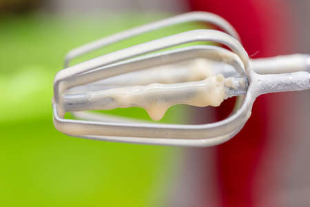 whipped cream and mixer selective focusの写真素材