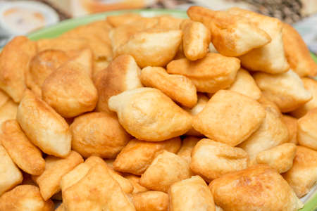 Kazakh national food Baursak. Kazakh national cuisineの写真素材