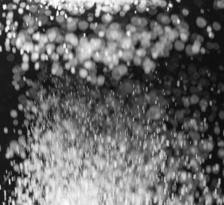 flour on black background