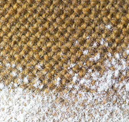 wheat flour in brown backgroundの写真素材
