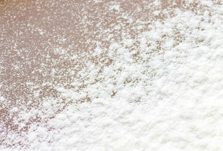 Surface covered with the wheat flour as a backgroundの写真素材