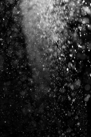 flour on black backgroundの写真素材