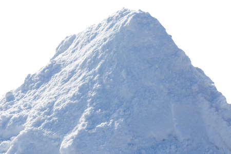 a lot of snow on a white backgroundの写真素材