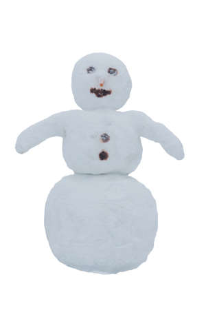 snow man on white backgroundの写真素材